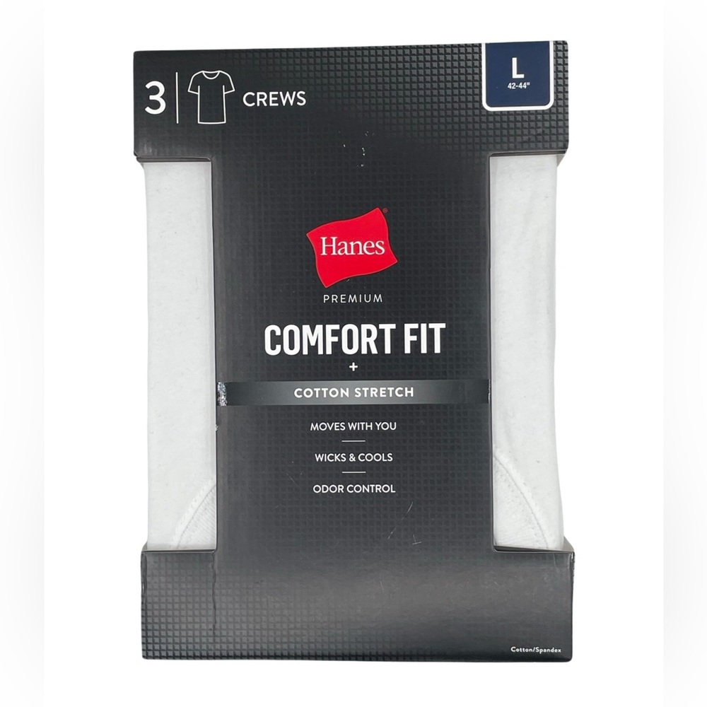 HANES - Men’s 3pk Crewneck Undershirts.